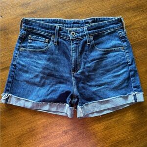 EUC AG boyfriend roll up jean shorts